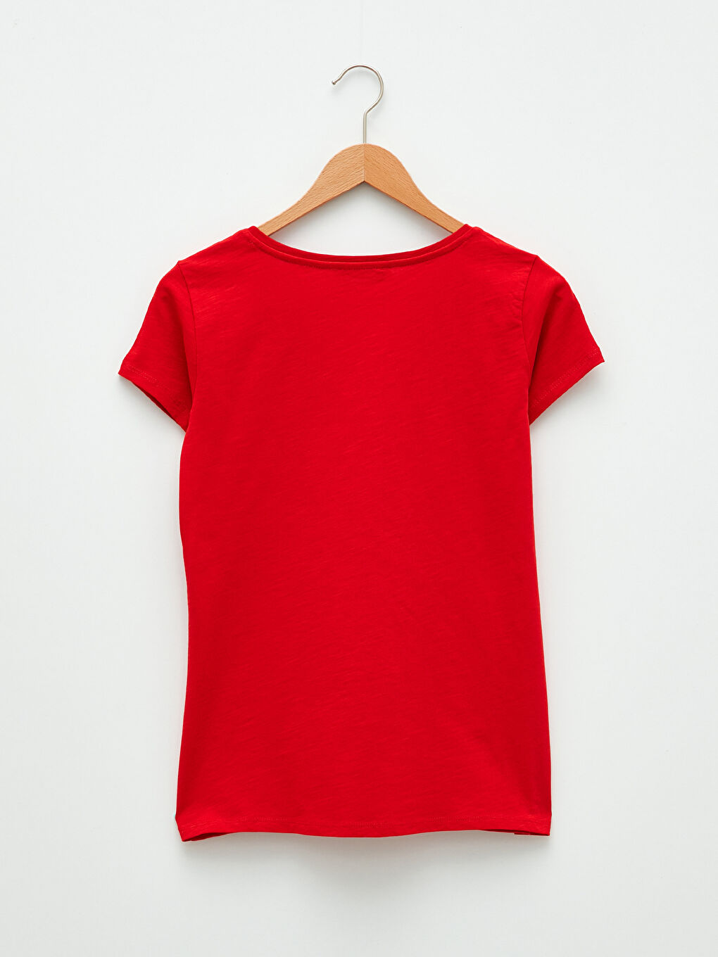 V-neck Straight Short Sleeve Cotton Women's T-Shirt-6