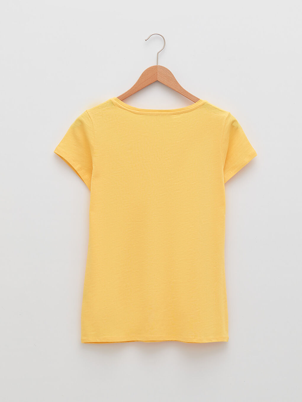 LCW Vision V-neck Straight Short Sleeve Cotton Women's T-Shirt -S26516Z8-G5J
