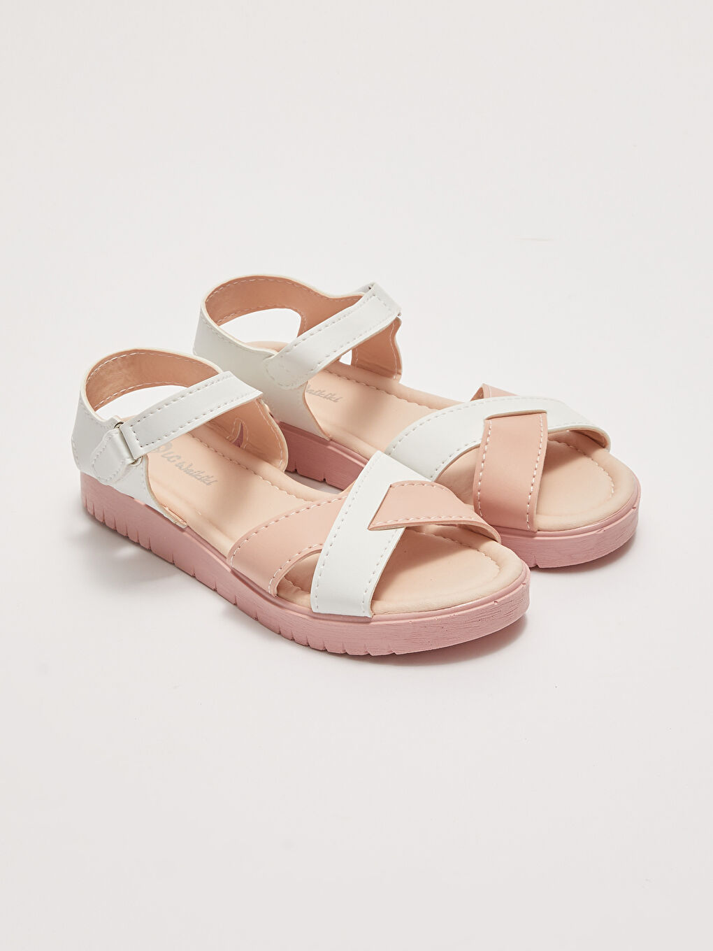 LCW STEPS Cross-Blade Color Block Girls' Hook and Loop Sandals -S26529Z4-E6T