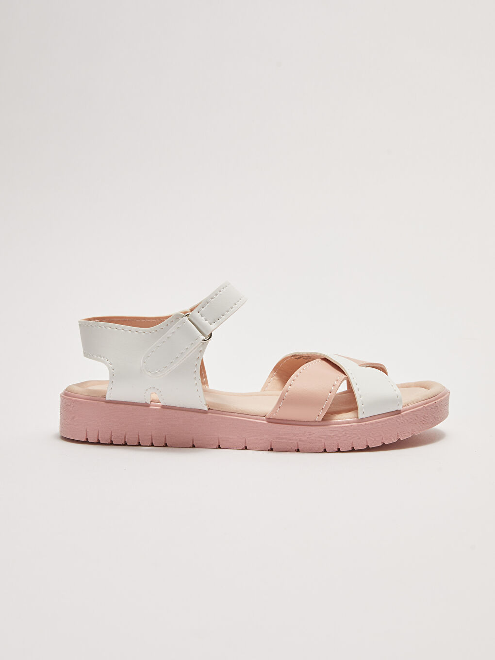 LCW STEPS Cross-Blade Color Block Girls' Hook and Loop Sandals -S26529Z4-E6T