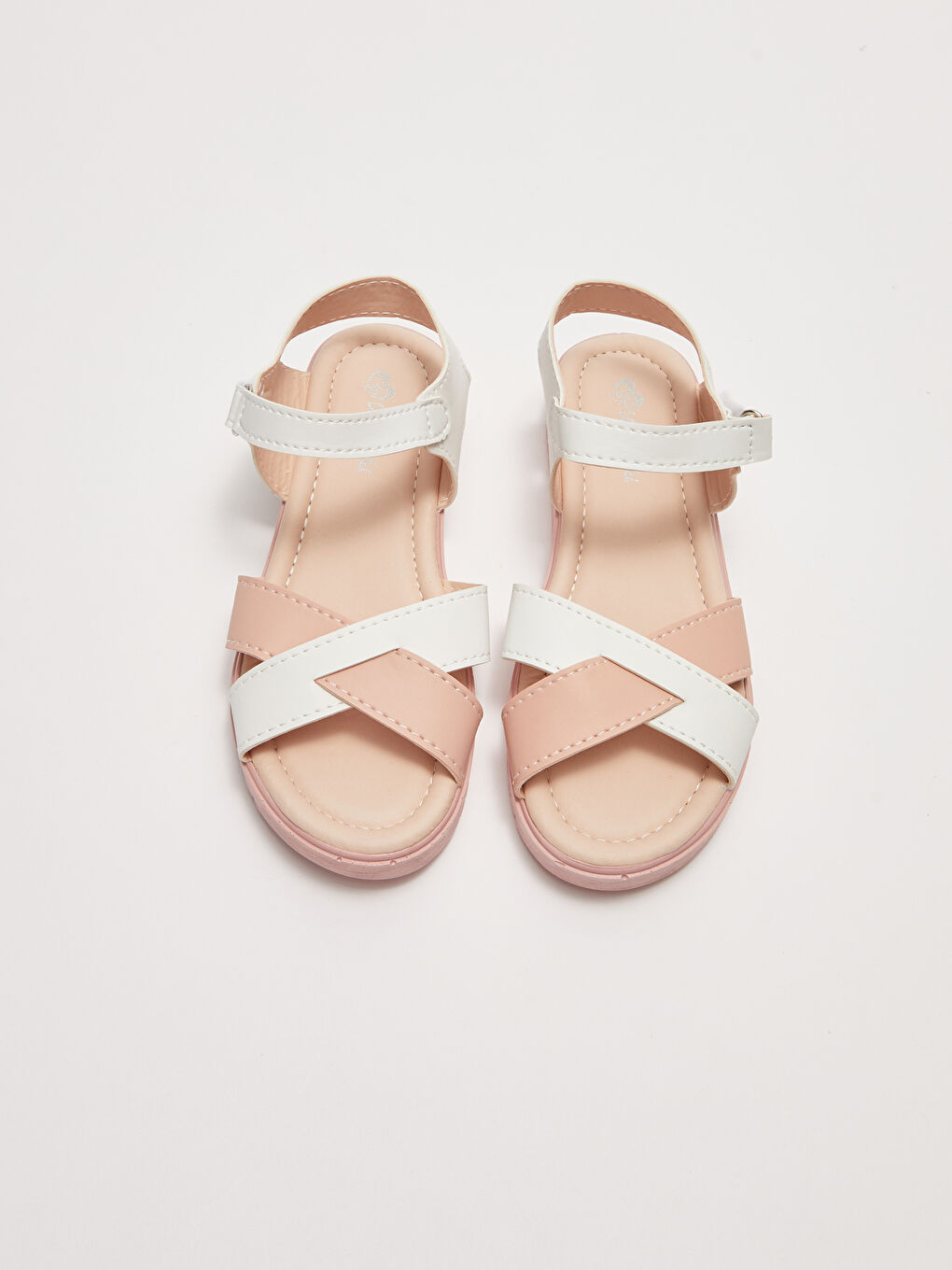 LCW STEPS Cross-Blade Color Block Girls' Hook and Loop Sandals -S26529Z4-E6T