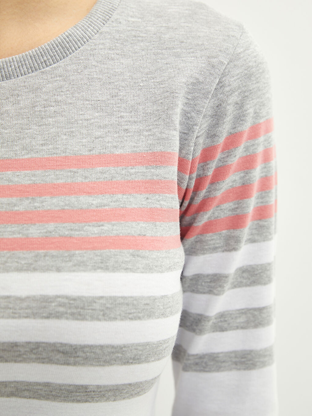 LCW Vision Crew Neck Striped Long Sleeve Women's T-Shirt -S26530Z8-LFY
