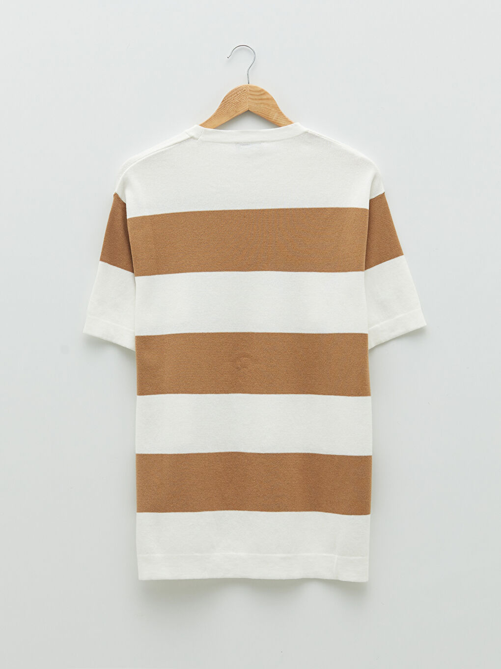 Crew Neck Short Sleeve Color Block Men's Knitwear Sweater-6