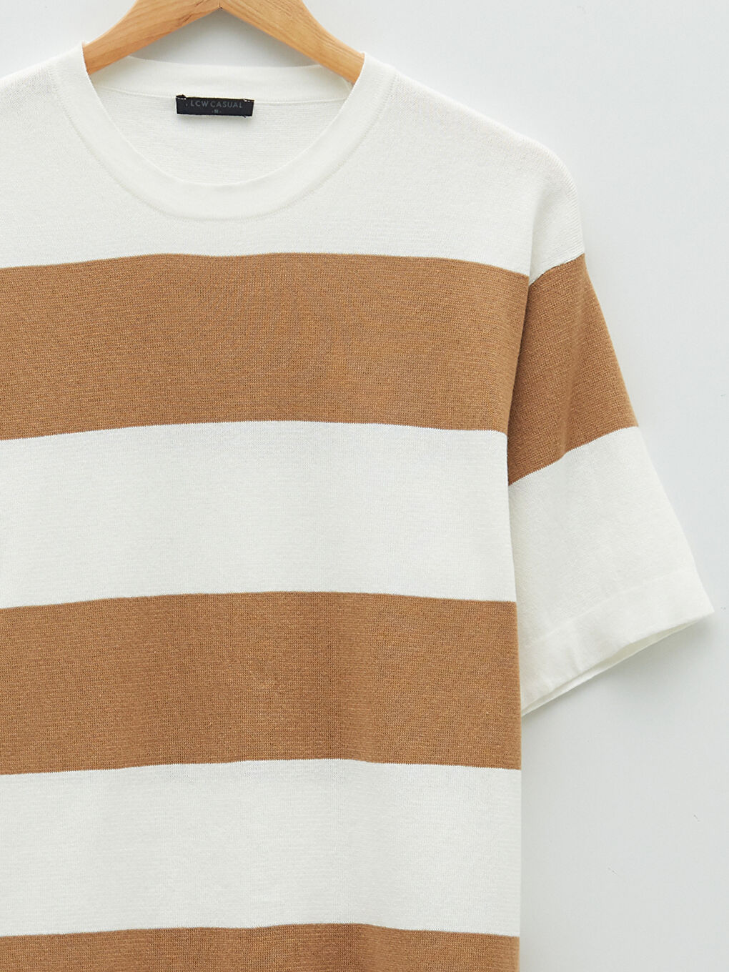 Crew Neck Short Sleeve Color Block Men's Knitwear Sweater-7