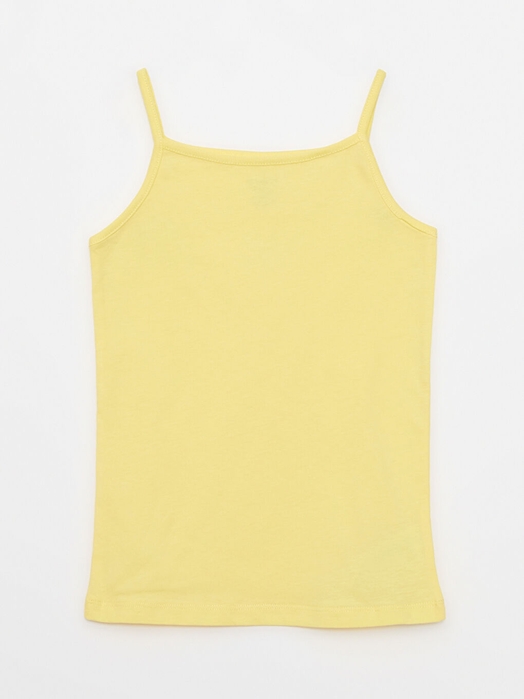 Pembe Kare Yaka Askılı Baskılı Kız Bebek Atlet 2'li-3