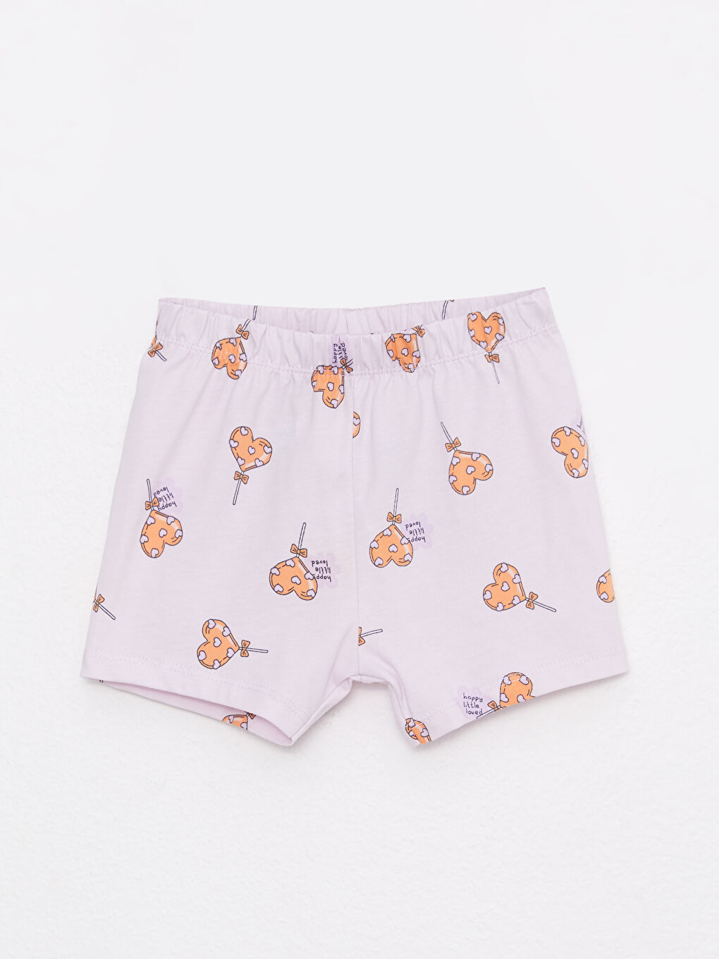 ელასტიკური წელის ბამბის გოგონას შორტები 2 ცალი-1