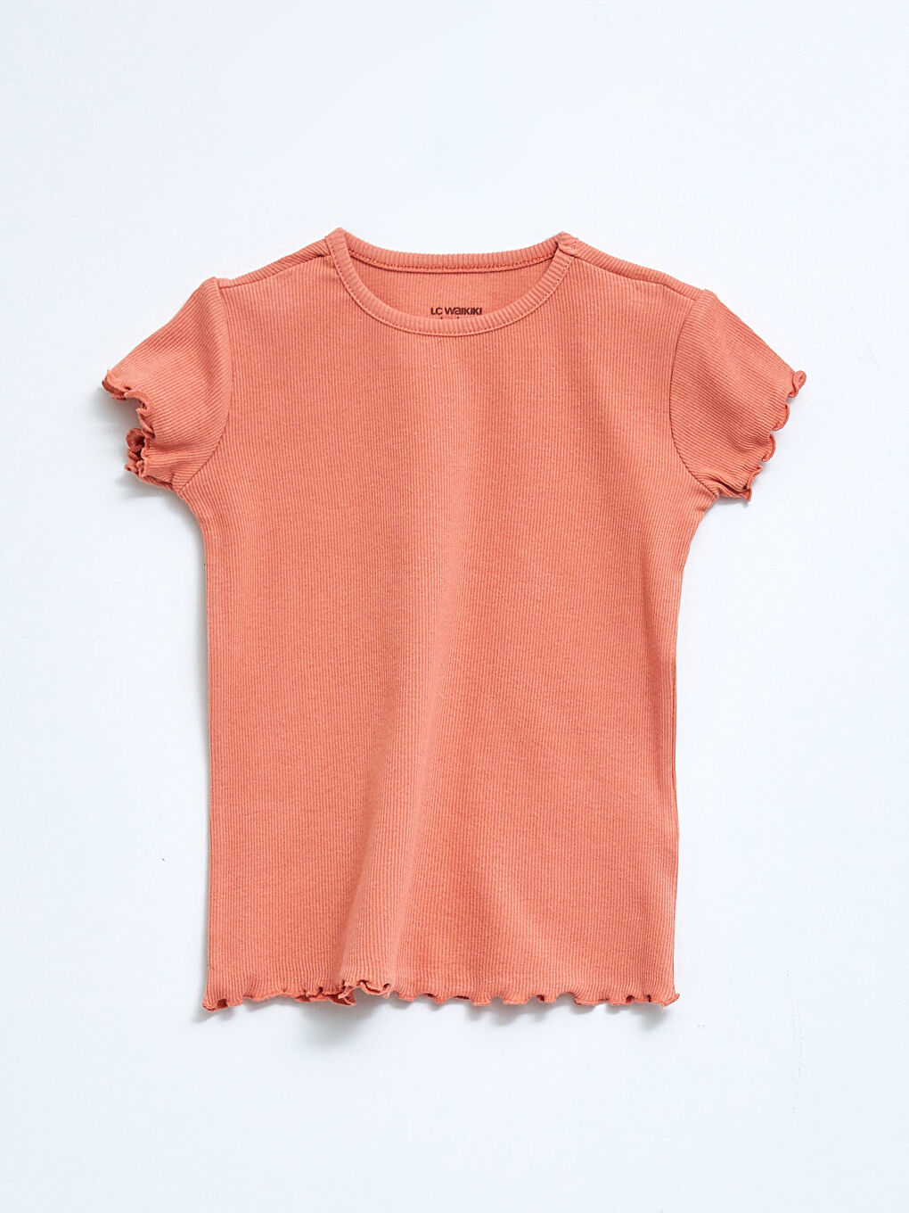 Crew Neck Short Sleeve Basic Cotton Baby Girl Pajamas Set-4