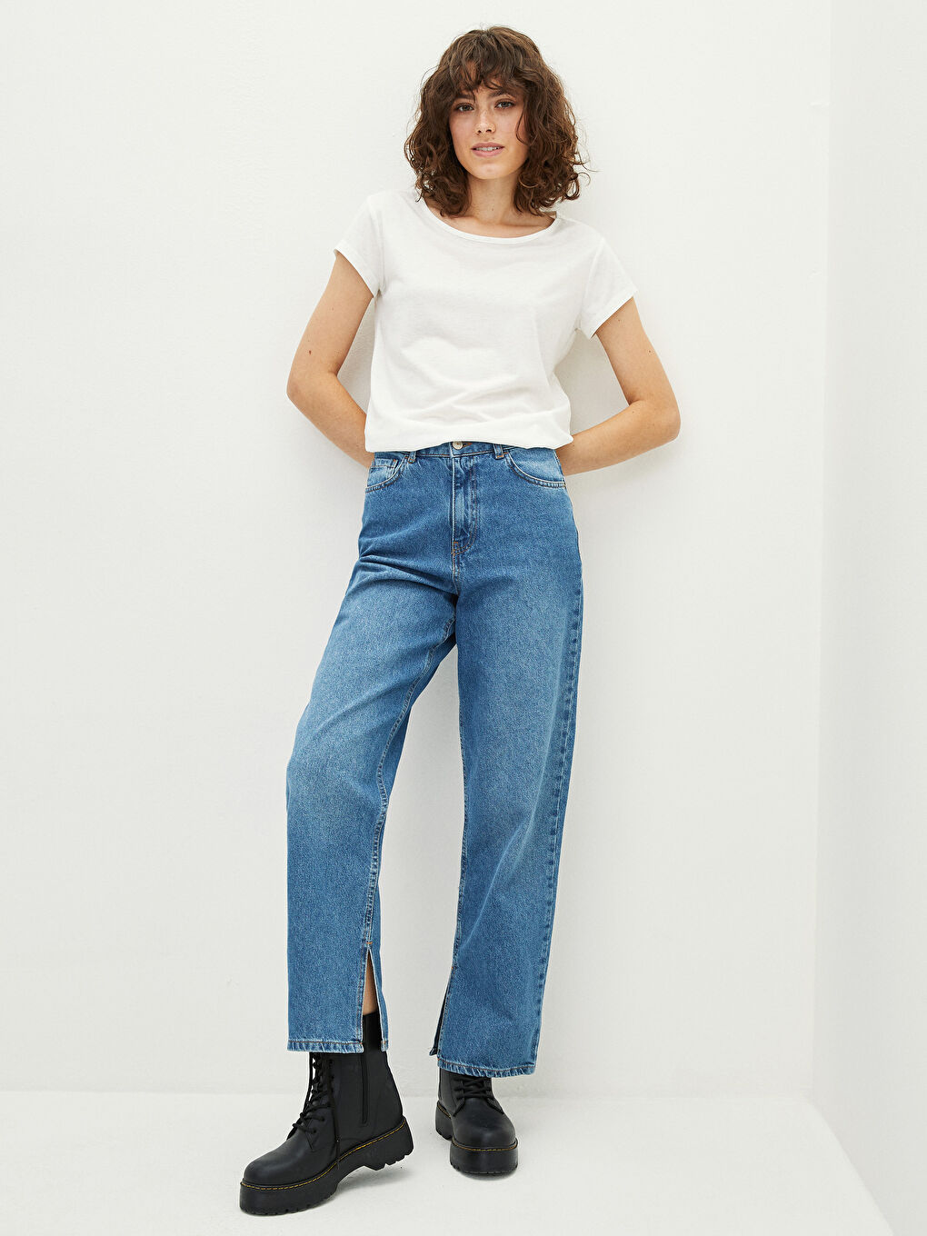 Rundhalsausschnitt Schlicht Kurzarm T-Shirt für Damen-4