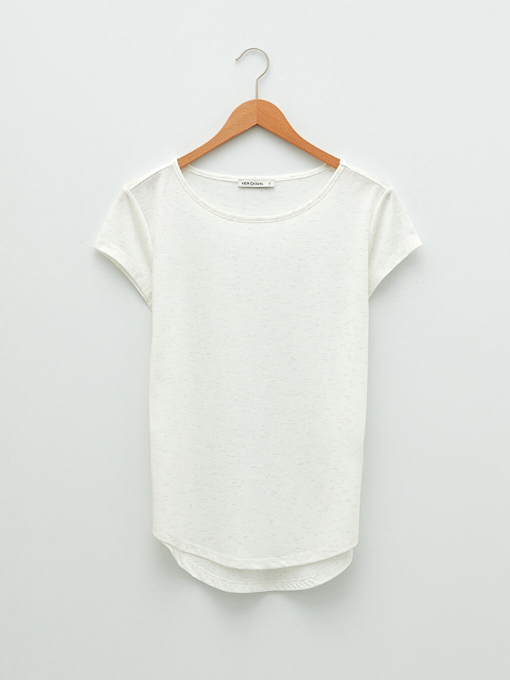 Rundhalsausschnitt Schlicht Kurzarm T-Shirt für Damen-7