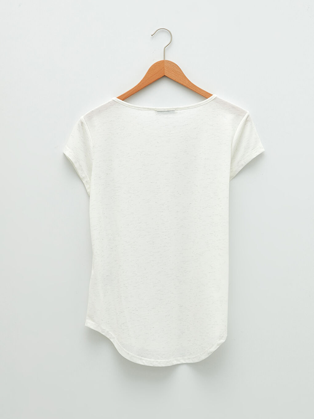 Rundhalsausschnitt Schlicht Kurzarm T-Shirt für Damen-8