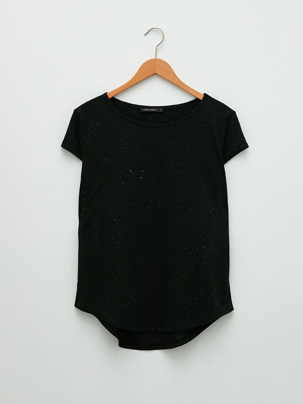 Crew Neck Plain Short Sleeve Women's T-Shirt-5