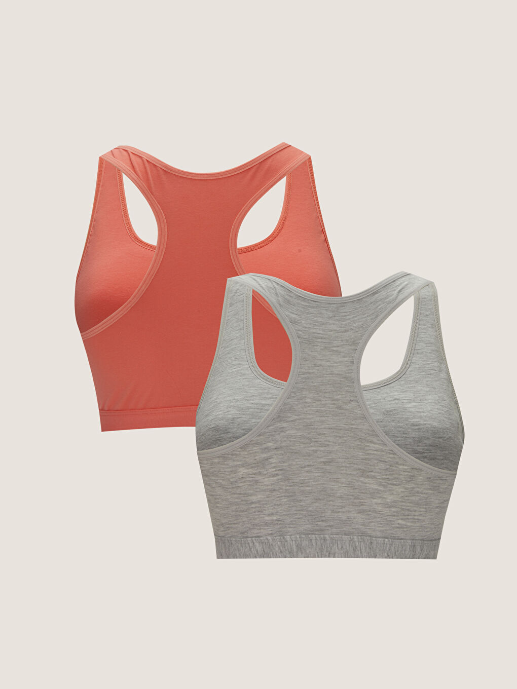 Gri Balensiz Düz Sütyen 2'li Paket-1