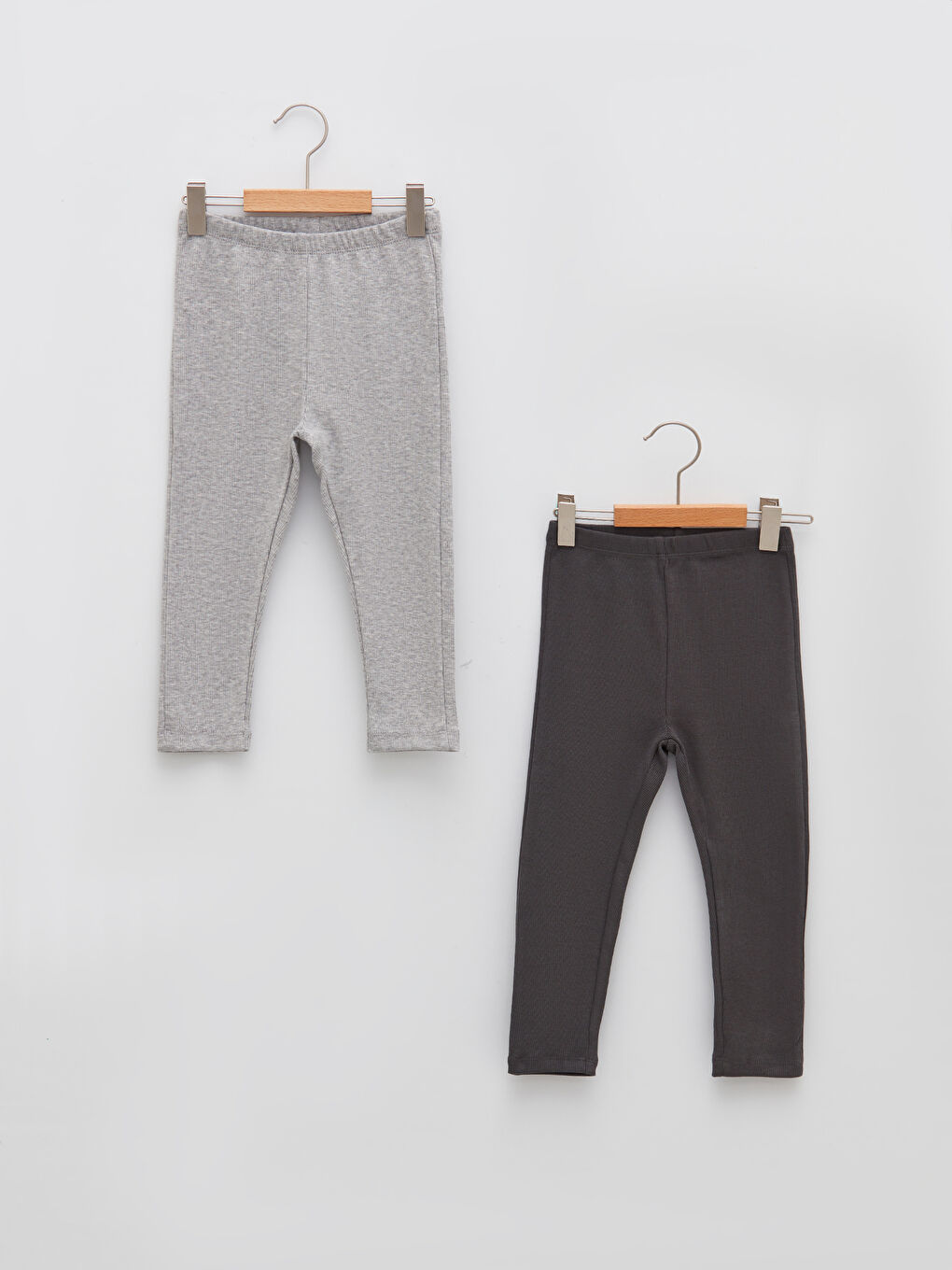 Gri Beli Lastikli Basic Erkek Bebek Tayt 2'li