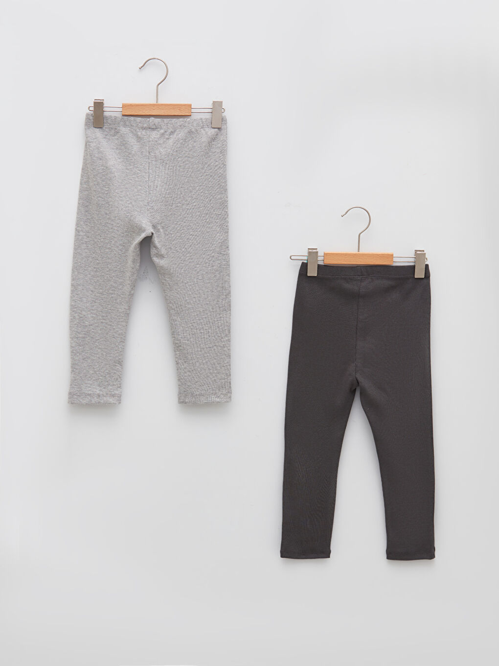 Gri Beli Lastikli Basic Erkek Bebek Tayt 2'li-1