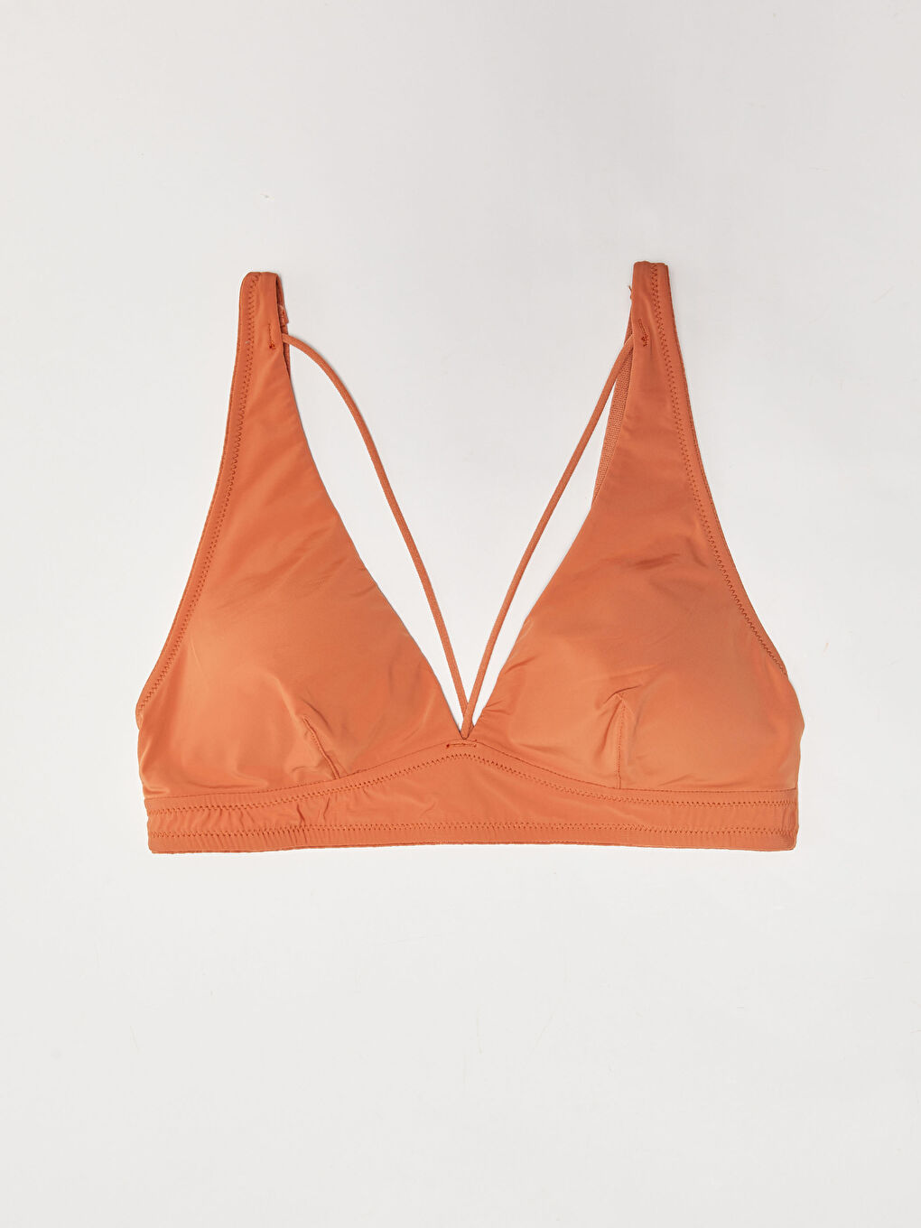 Turuncu Balensiz Dolgusuz Düz Sütyen
