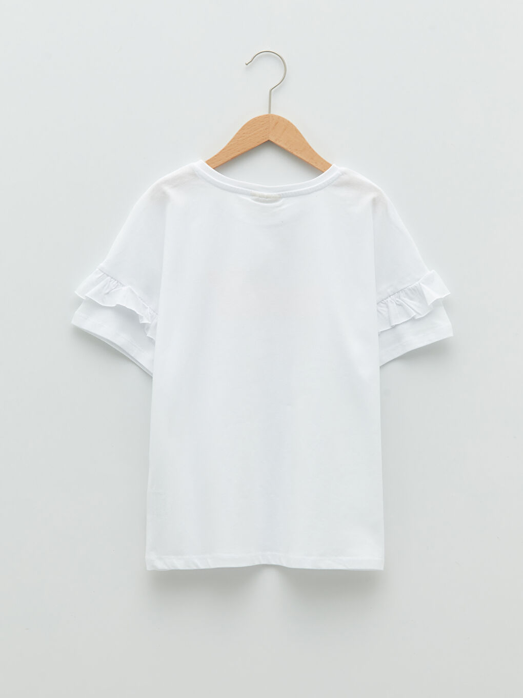 T-shirt pour Filles à Col Rond à Manches Courtes avec Paillettes-1