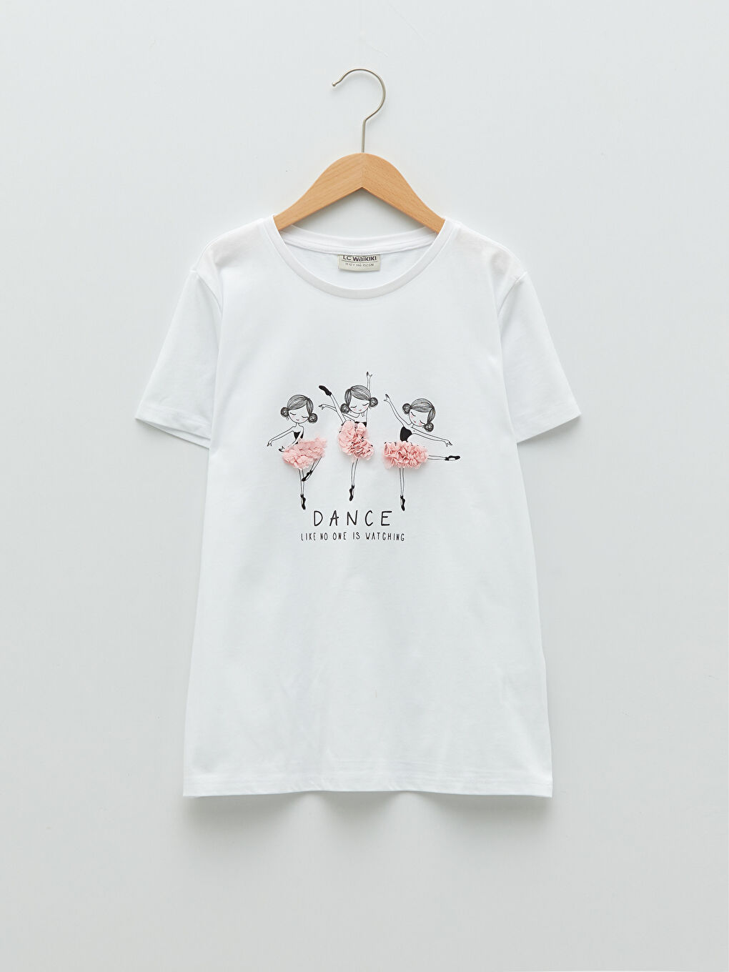 Crew Neck Printed Short Sleeve Cotton Girl T-shirt
