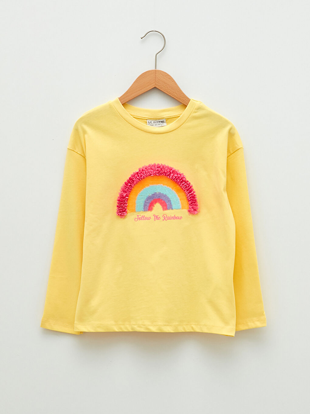 Crew Neck Two Way Sequined Long Sleeve Girls T-Shirt-2