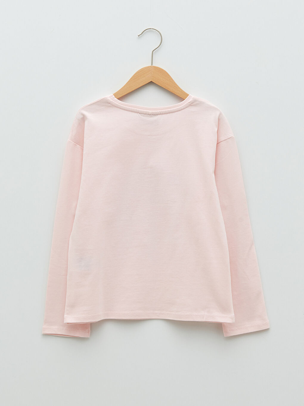 LCW Kids Crew Neck Printed Long Sleeve Cotton Girl T-shirt -S26649Z4-QVR