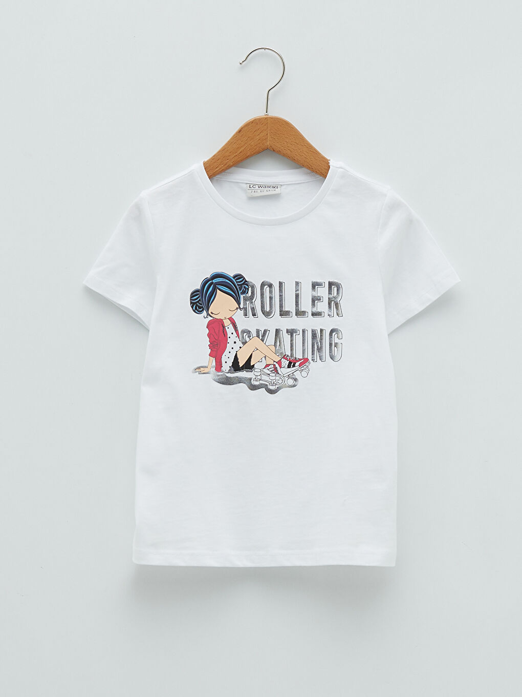 LCW Kids Rundhalsausschnitt Bedrucktes Kurzarm Baumwolle Mädchen T-Shirt -S26658Z4-R9K