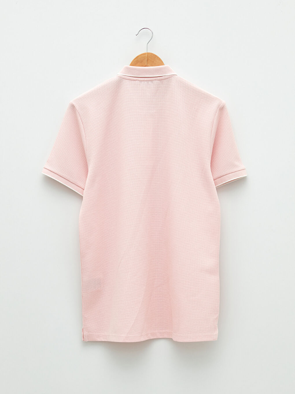 Pembe Polo Yaka Kısa Kollu Erkek Tişört-6