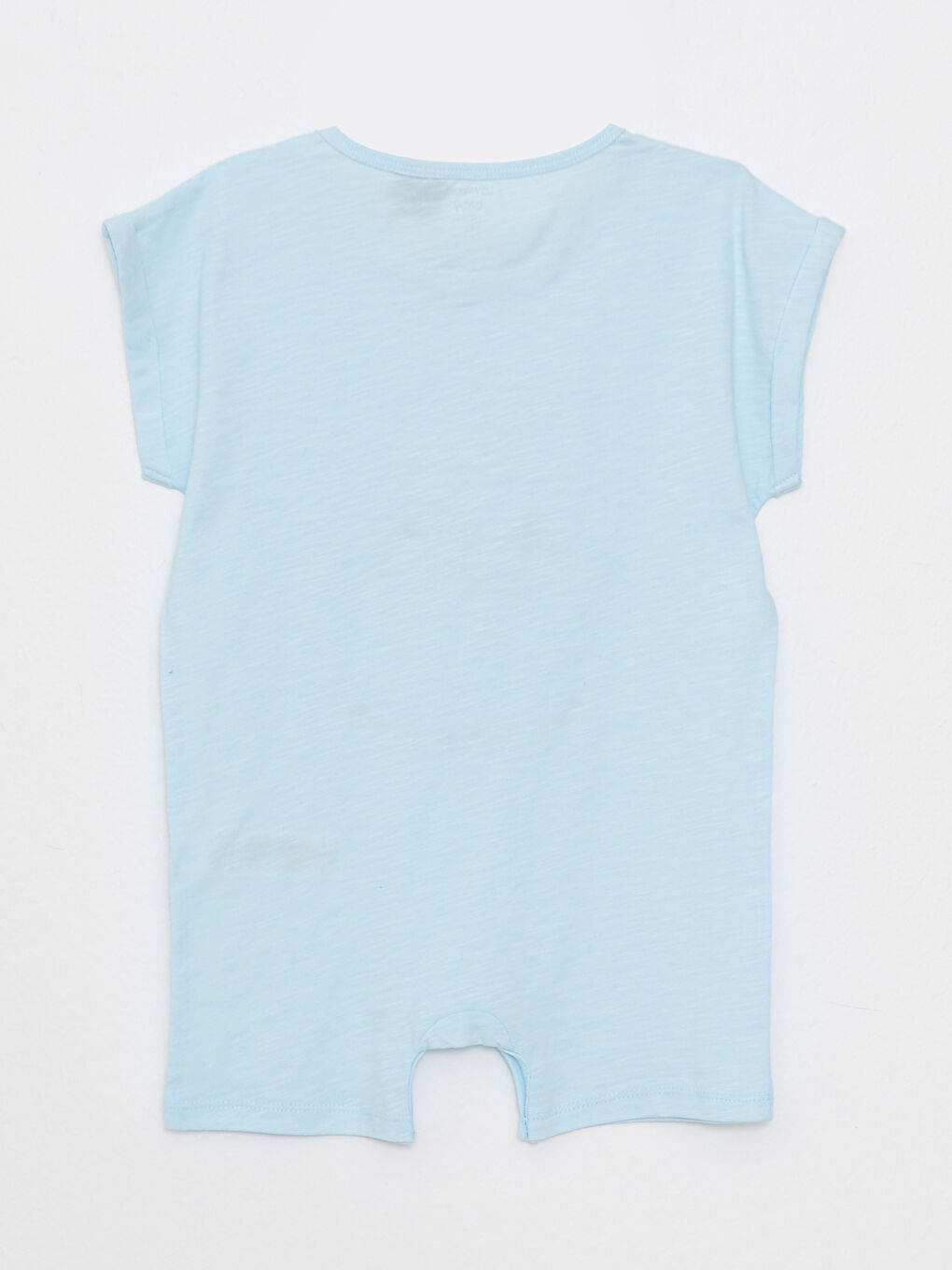 Combinaison Bébé Garçon en Coton Imprimée Snoopy à Col Rond et Manches Courtes-1