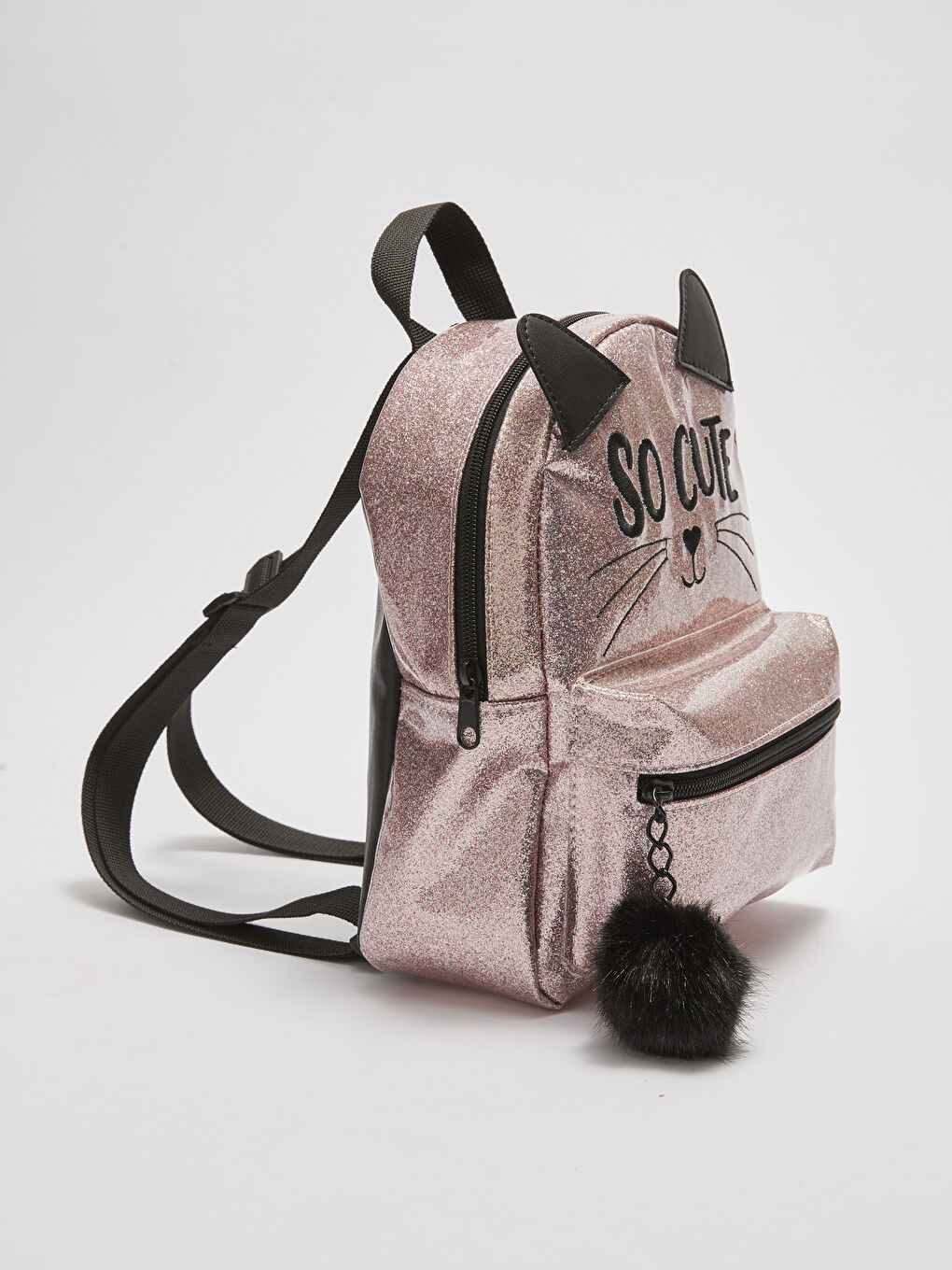 LCW ACCESSORIES Devojčice Šljokičasti Ranac sa Likom Mačke i Vezom -S26736Z4-F9C