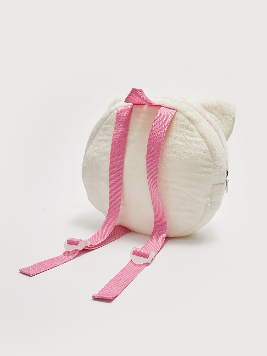 Ekru Nakışlı 3D Baskılı Pelüş Kız Çocuk Sırt Çantası-2