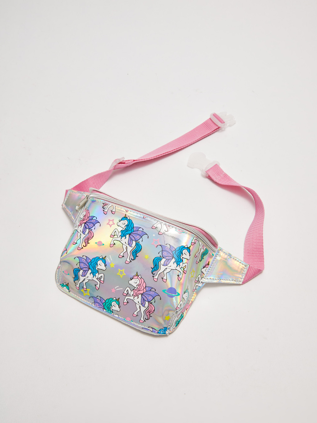 Hologram Printed Girl's Waist Bag