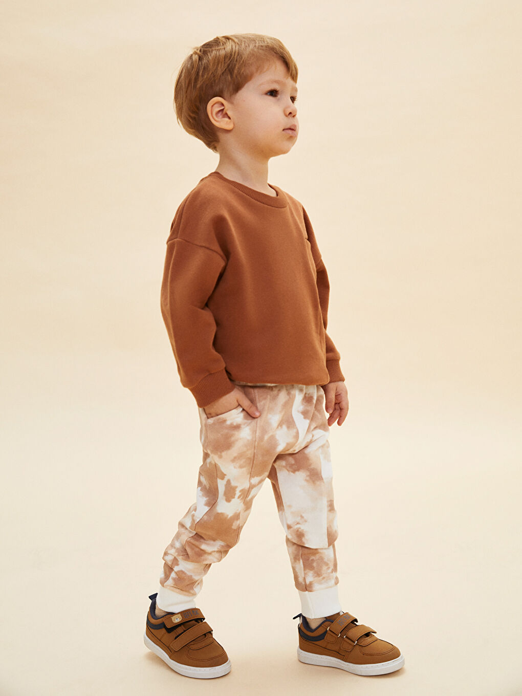 Pantalon de survêtement jogger imprimé à taille élastiquée pour garçon bébé-1