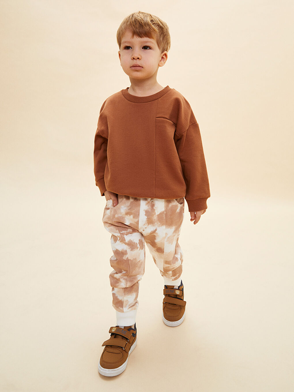 Pantalon de survêtement jogger imprimé à taille élastiquée pour garçon bébé-2