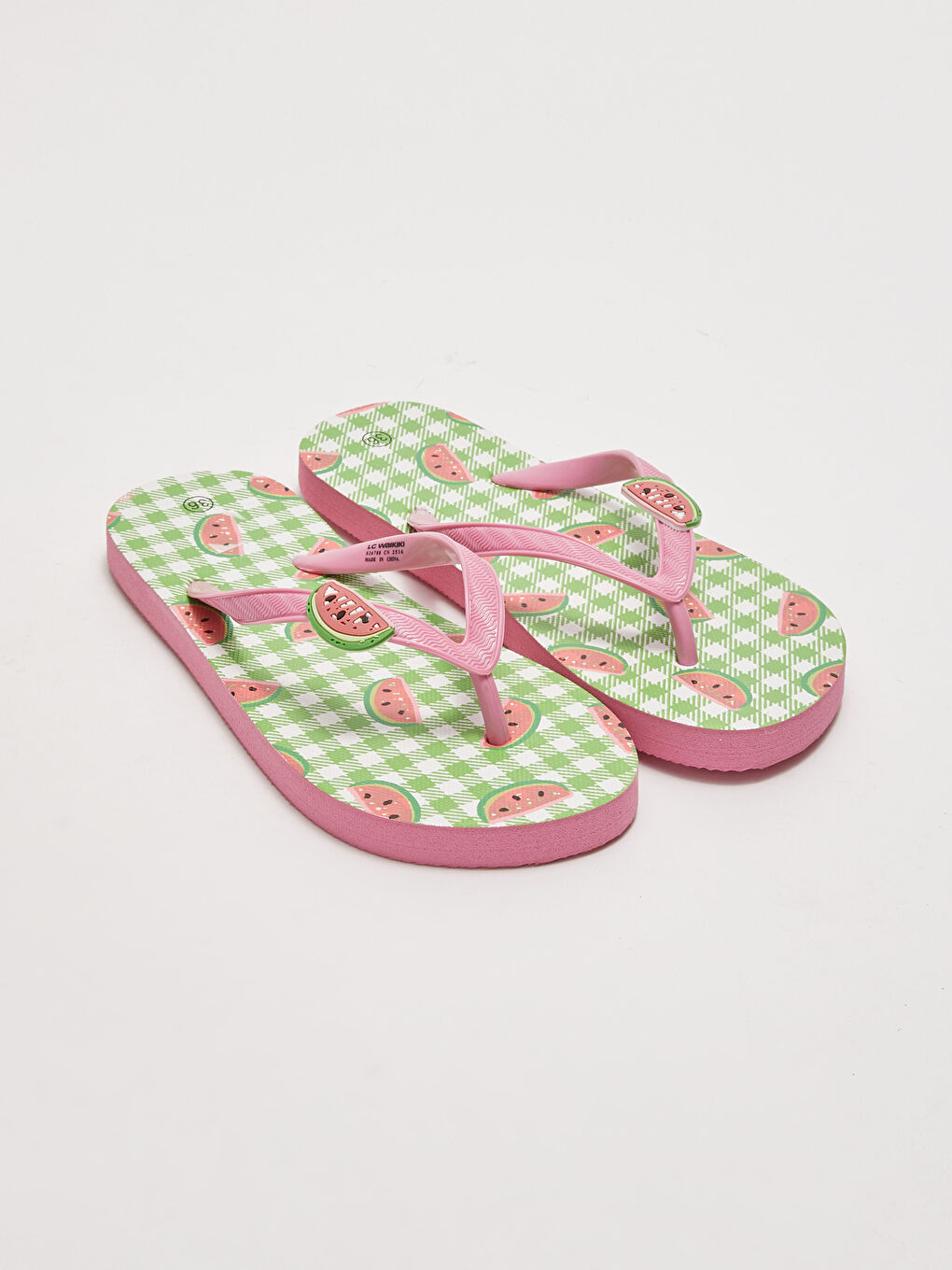 LCW STEPS Printed Patch Detailed Flip-Flops Women's Beach Slippers -S26788Z8-Q0V