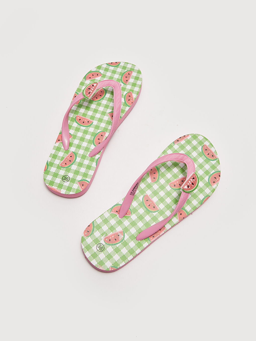 LCW STEPS Printed Patch Detailed Flip-Flops Women's Beach Slippers -S26788Z8-Q0V