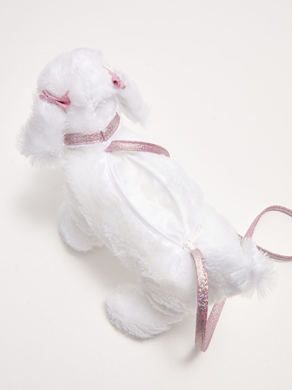 Beyaz Köpek Görünümlü Kız Çocuk Çapraz Çanta-3