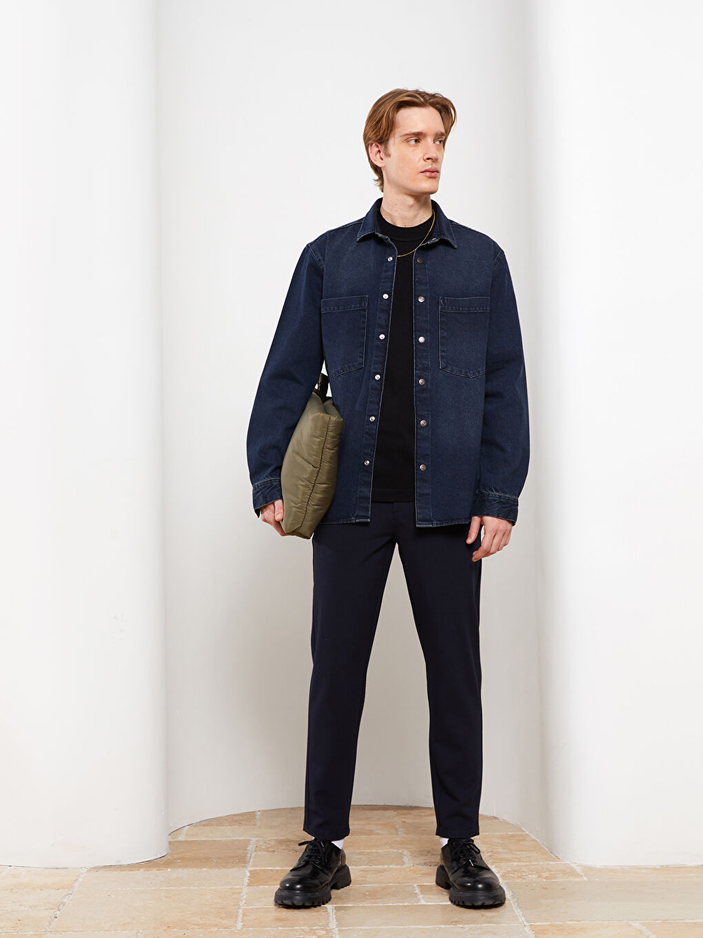 Lacivert Slim Fit Erkek Pantolon-2