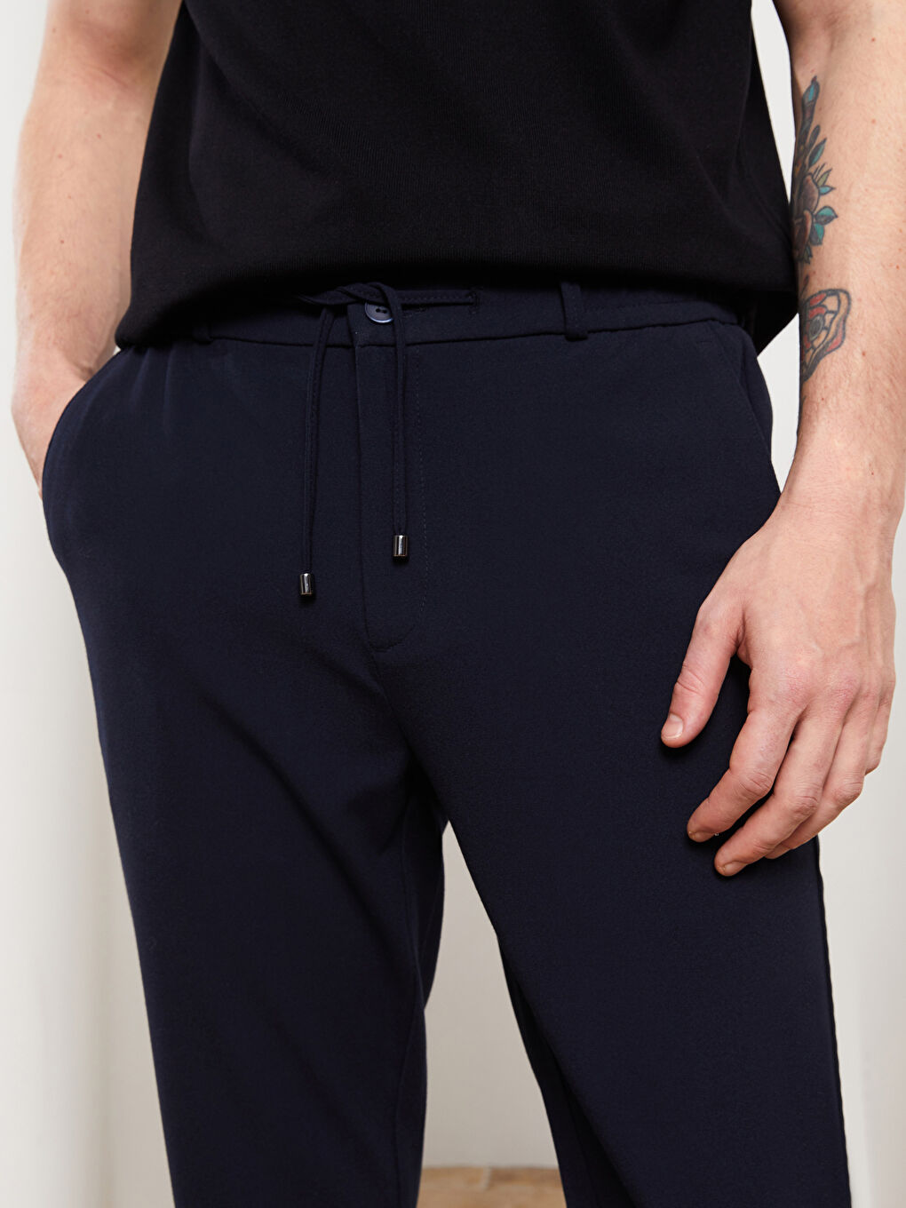 Lacivert Slim Fit Erkek Pantolon-3