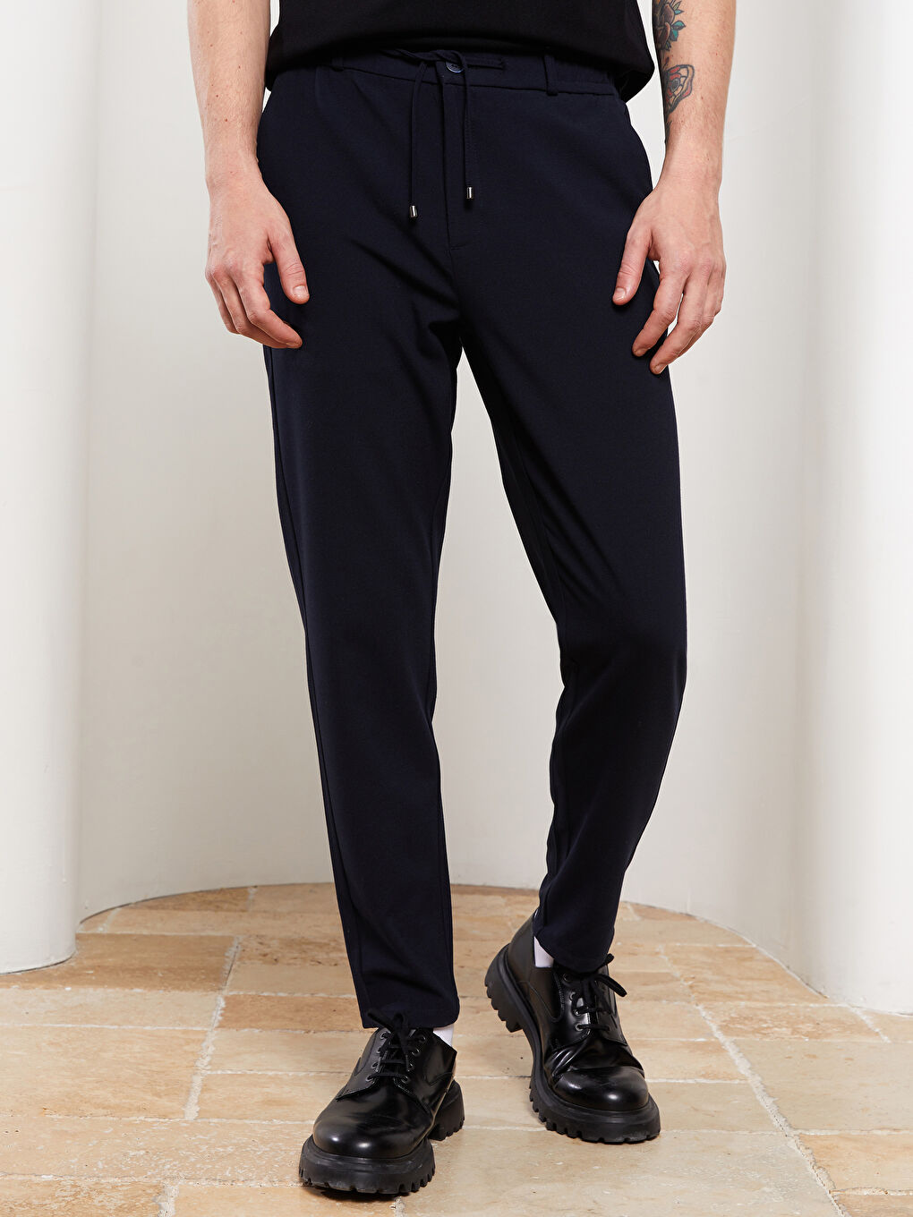 Lacivert Slim Fit Erkek Pantolon-4