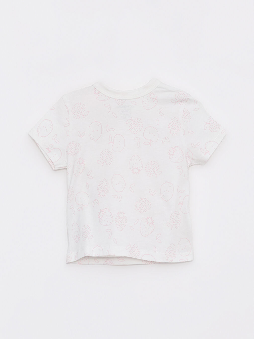 V-Neck Short Sleeve Printed Baby Girl T-Shirt Pants and Hair Band 3-Piece Set-2