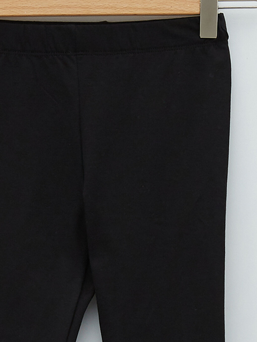 بنطال بناتي ضيق طويل من القطن المطبوع بخصر مطاطي-2