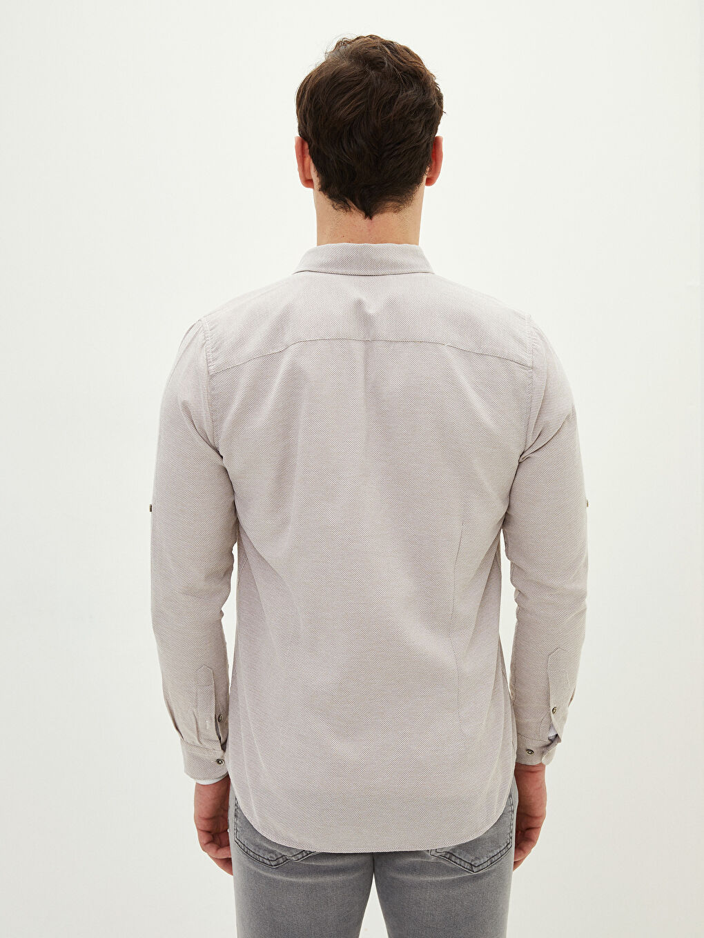 Chemise Pour Hommes Coupe Svelte À Manches Longues-4