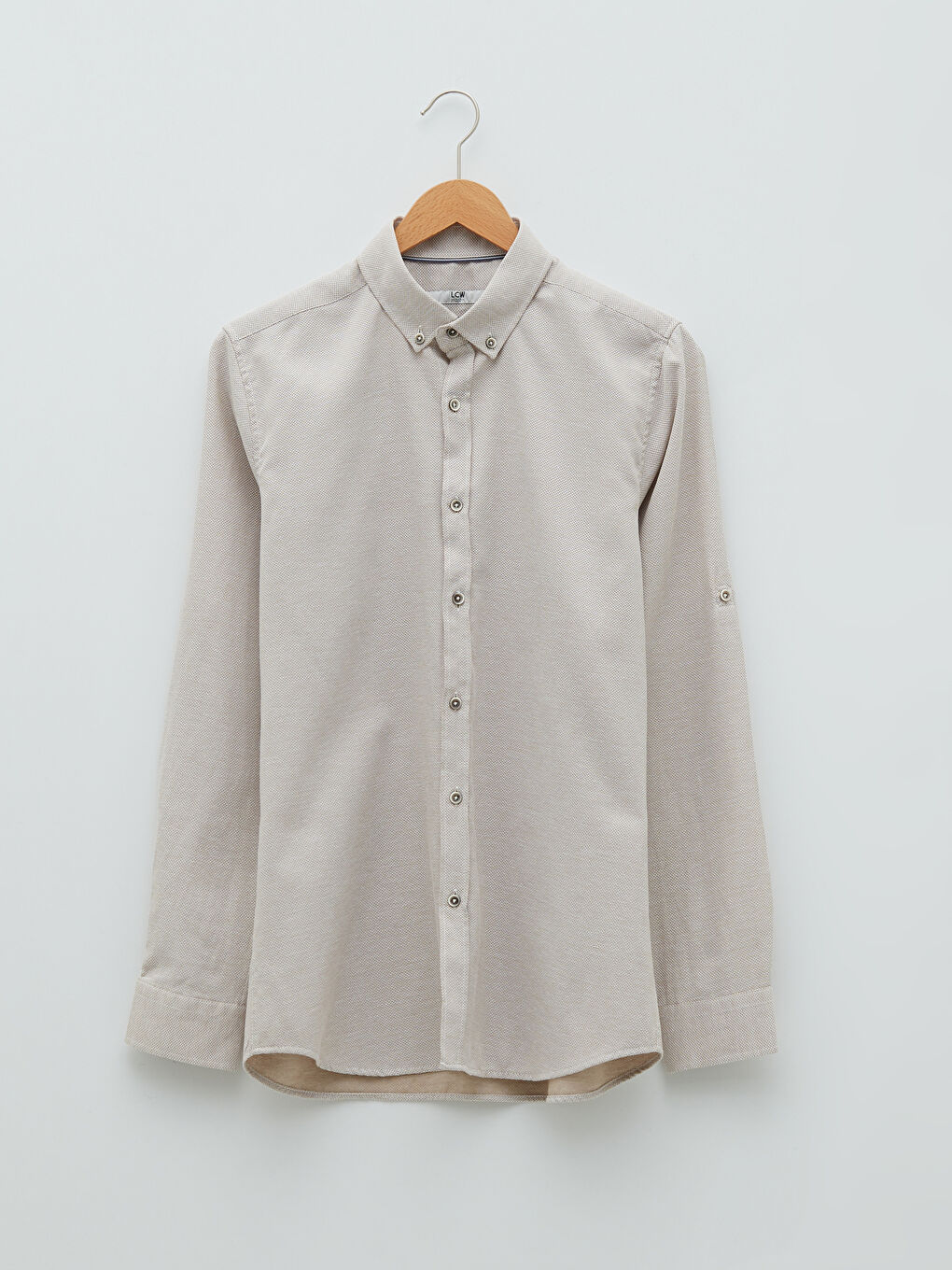 Chemise Pour Hommes Coupe Svelte À Manches Longues-5