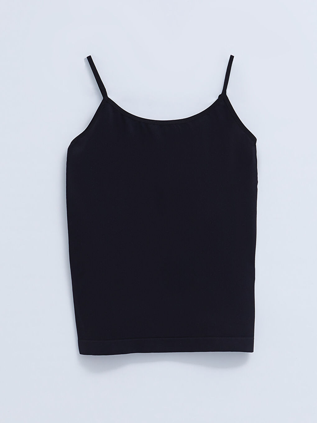 Siyah U Yaka Düz Askılı Kadın Atlet-4