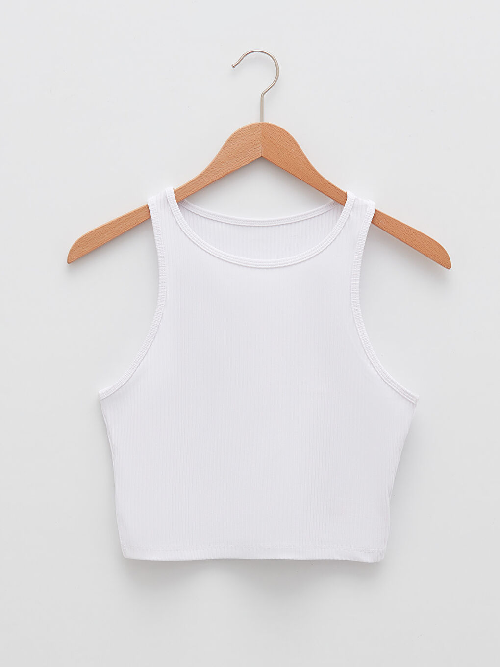 Crew Neck Straight Crop Women's Singlet -S26857Z8-FFB