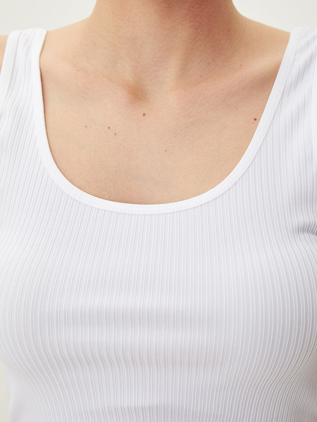 Maiou Simplu cu Guler în formă de U pentru Femei-3