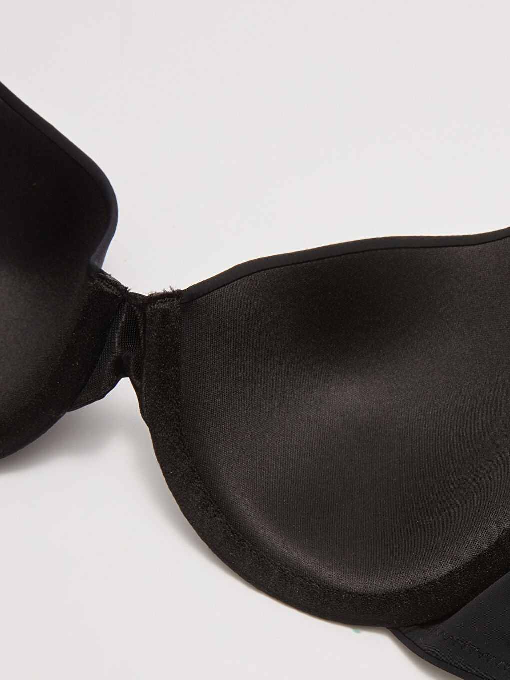 Siyah Balenli Dolgusuz Düz Tişört Sütyen-2