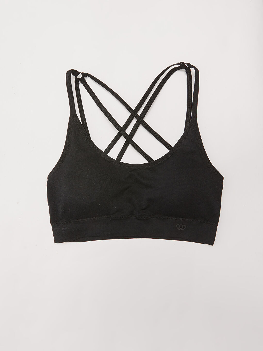 Siyah Balensiz Dolgusuz Düz Sporcu Sütyeni