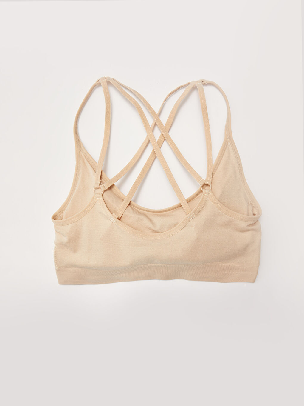 Pembe Balensiz Dolgusuz Düz Sporcu Sütyeni-2