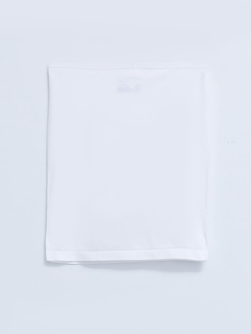 Beyaz Kadın Straplez Düz Atlet-6