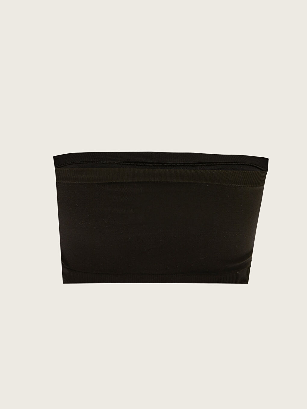 Siyah Balensiz Dolgusuz Düz Straplez Sütyen-1