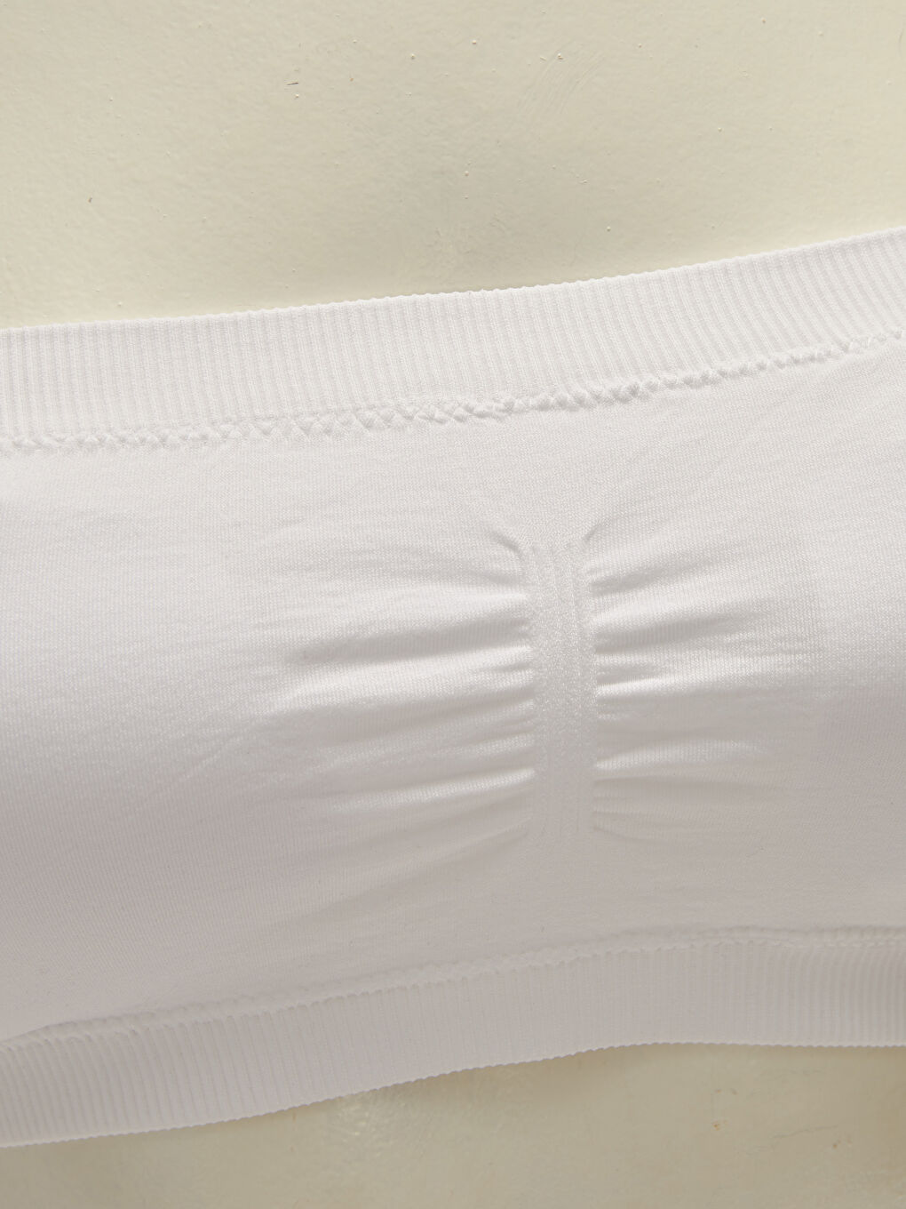 Beyaz Balensiz Dolgusuz Düz Straplez Sütyen-2